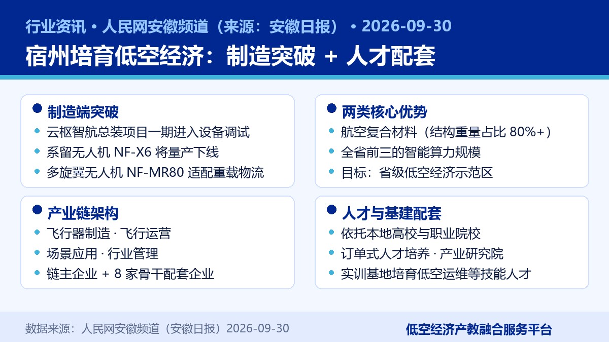宿州加快培育低空经济要点卡