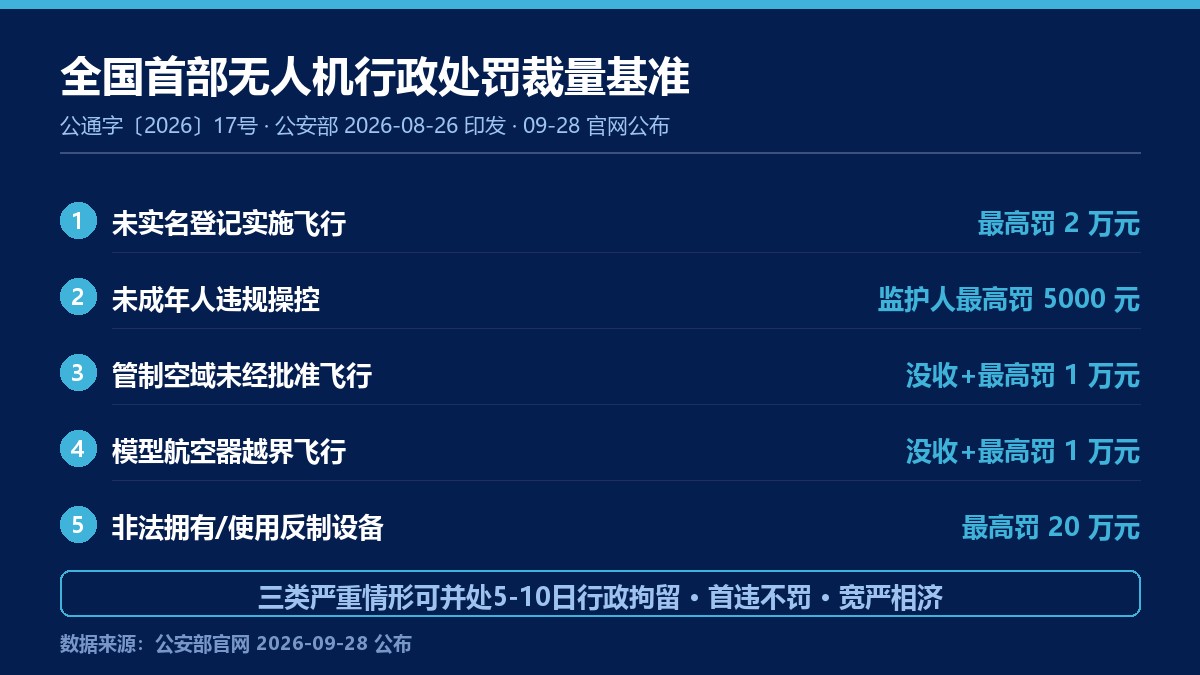 全国首部无人机行政处罚裁量基准要点卡