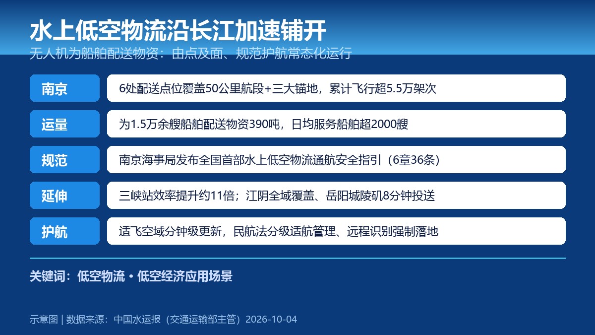 长江水上低空物流规模化运行数据要点卡