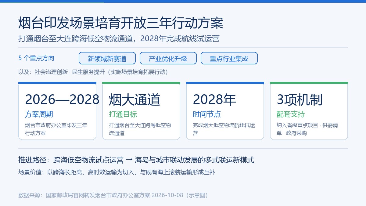 烟台跨海低空物流三年行动方案要点卡