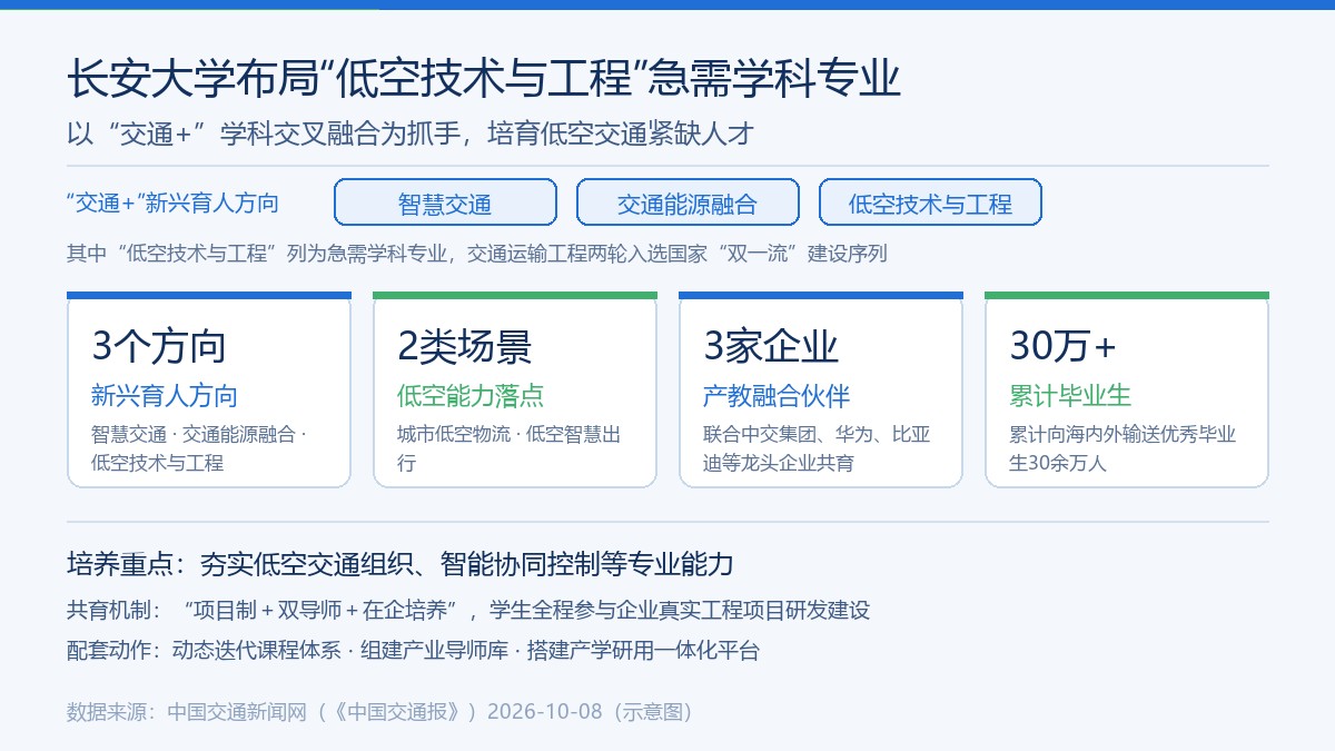 长安大学“低空技术与工程”专业与“交通+”交叉育人要点卡