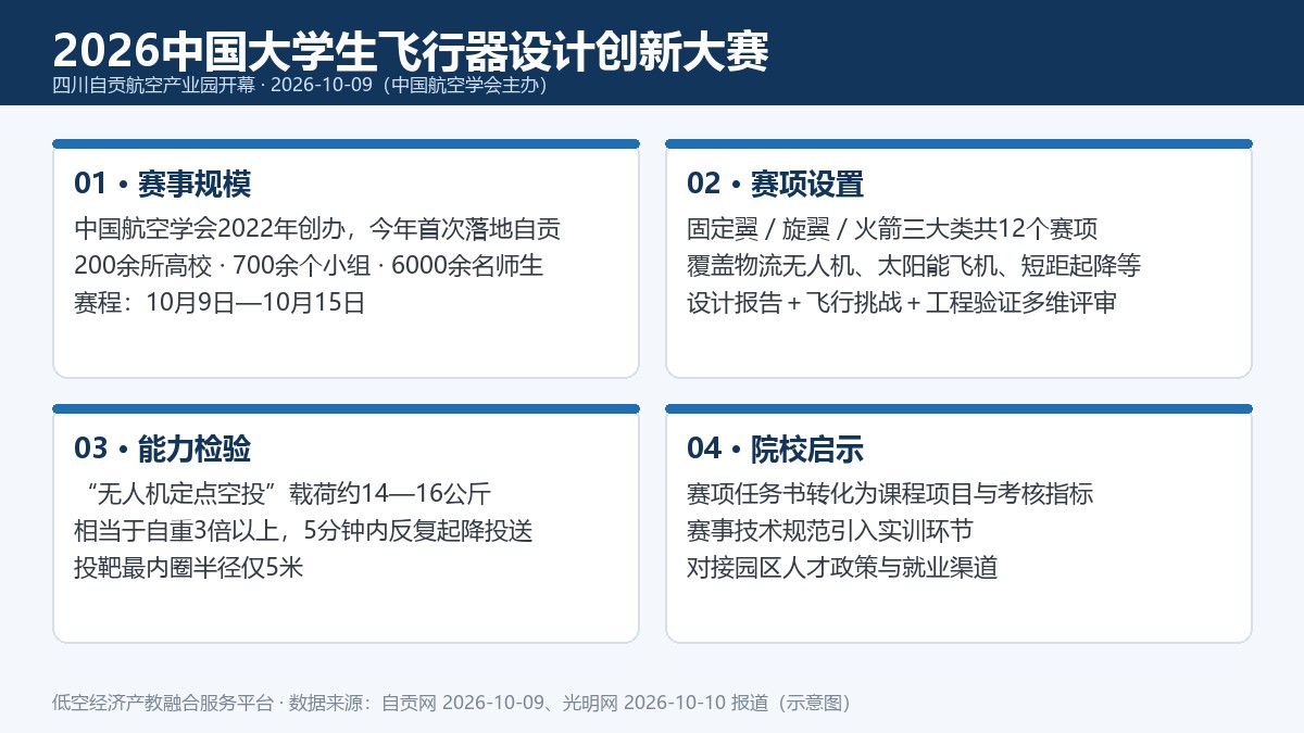 2026中国大学生飞行器设计创新大赛要点卡