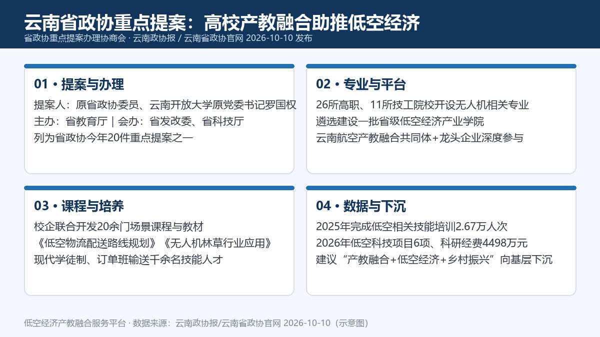云南省政协高校产教融合助推低空经济重点提案办理要点卡